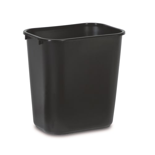 Rubbermaid® Wastebasket, 28 Quart, Black